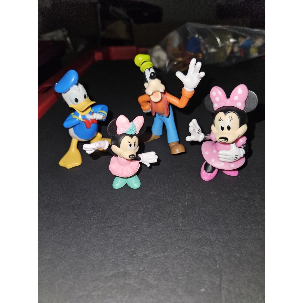 Disney Just Play 4 Figures ‎ Donald Goofy And 2 Minnie Mouse